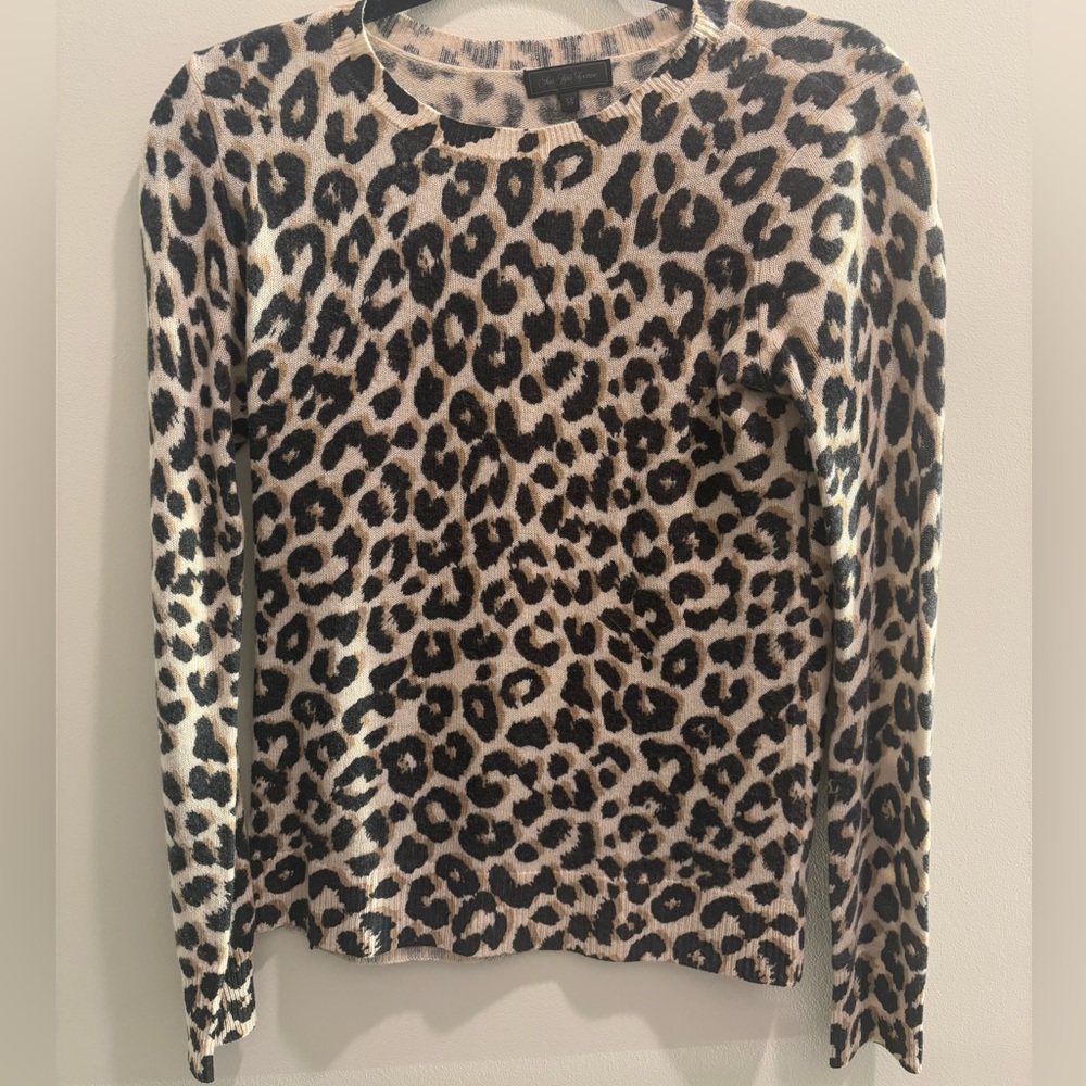Cashmere Leopard Print Sweater - XS